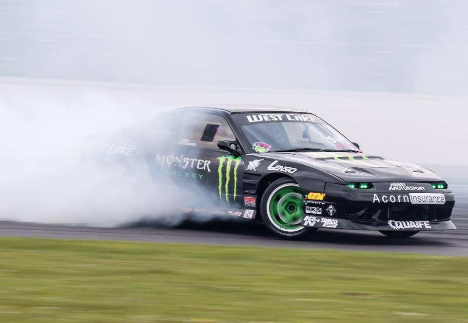 Steve 'Baggsy' Biagioni regularly uses Autoglym products when cleaning his fleet of satin black drift cars